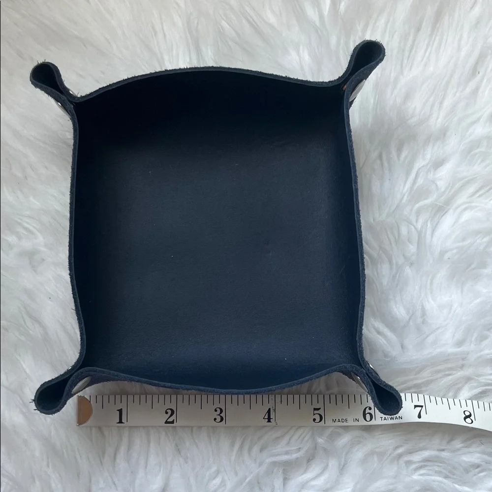 New Leather Catchall Tray, Valet Tray, in Deep Navy